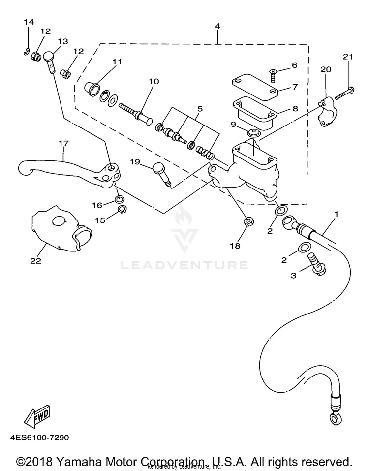 Front Master Cylinder Schematic
