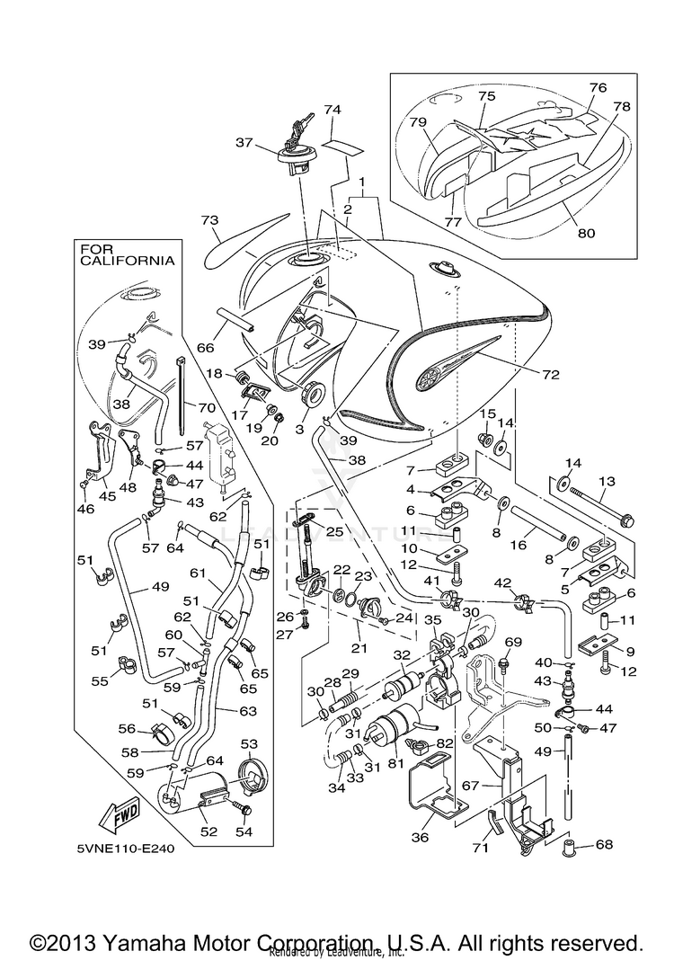 Fuel Tank ROAD STAR CAST CA - XV17AWVC - 2006 Schematic