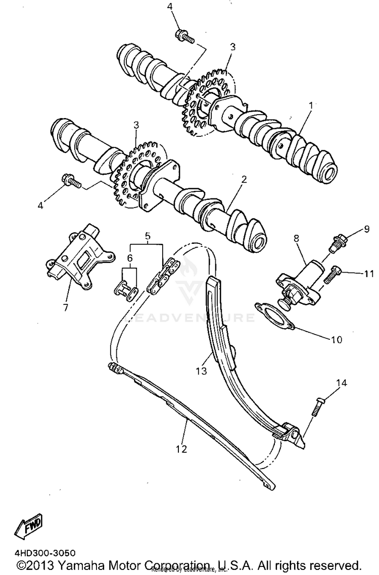 Camshaft Chain Schematic