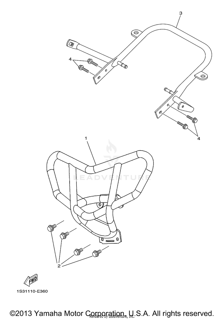 Guard Grab Bar RAPTOR 700 SPECIAL EDITION 2 - YFM70RSP2X - 2008 Schematic