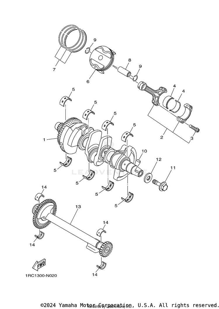 Crankshaft Piston Schematic