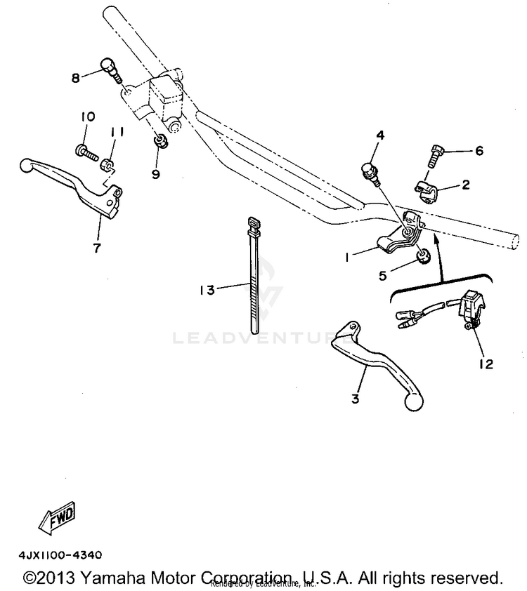 Handle Switch - Lever Schematic