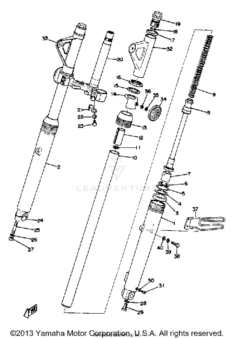 Front Fork Schematic