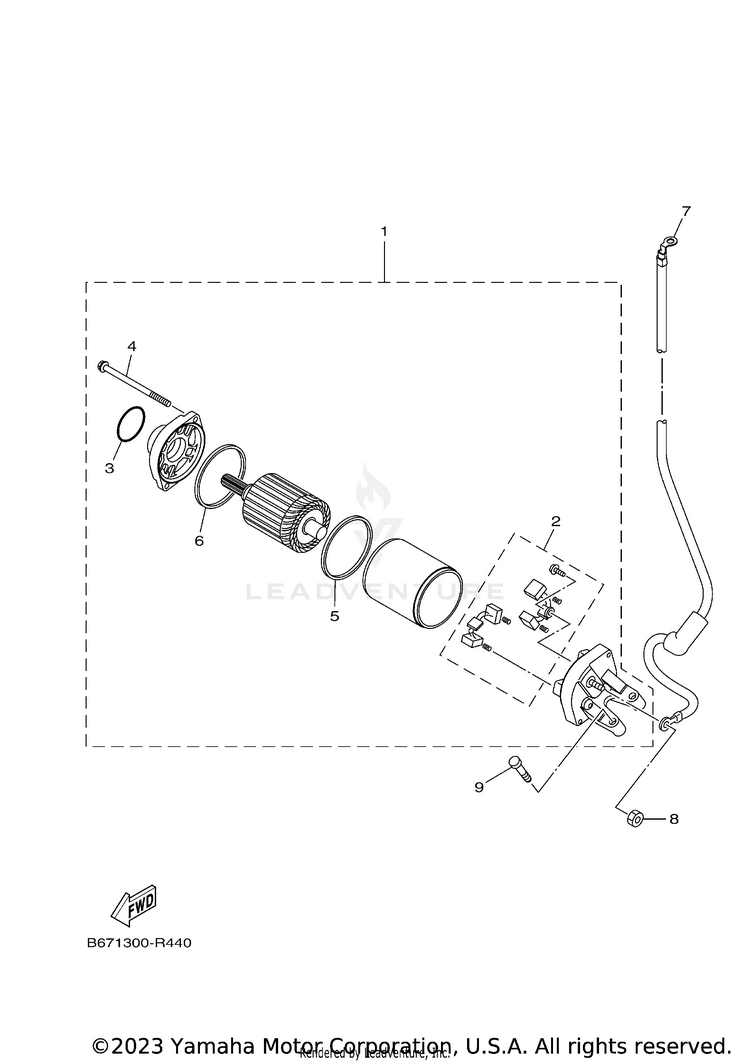 Starting Motor FZ10 - FZ10HCB - 2017 Schematic