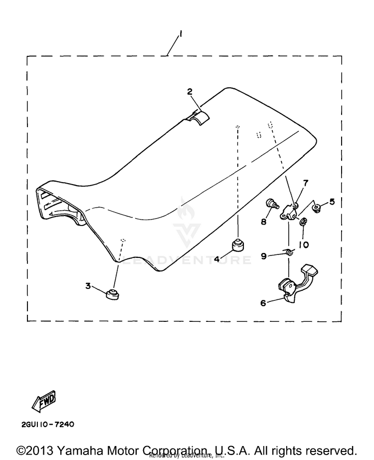 Seat BANSHEE - YFZ350J - 1997 Schematic