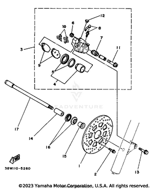 Front Brake-caliper Schematic
