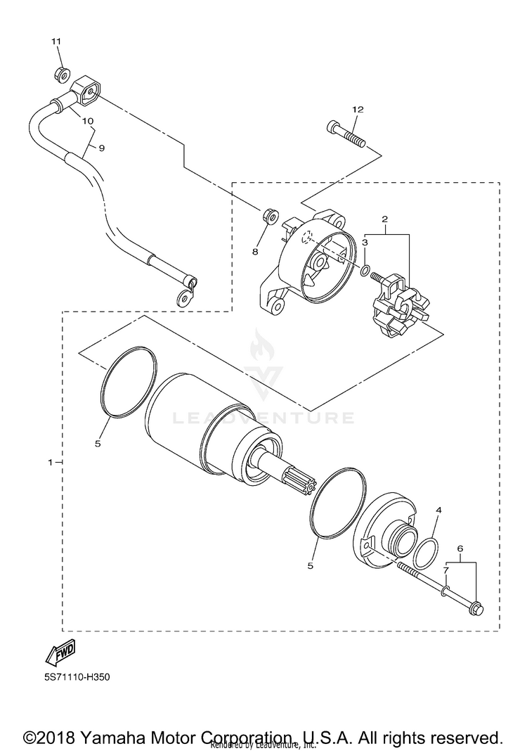 Starting Motor V STAR 950 TOURER - XVS95CTACB - 2011 Schematic
