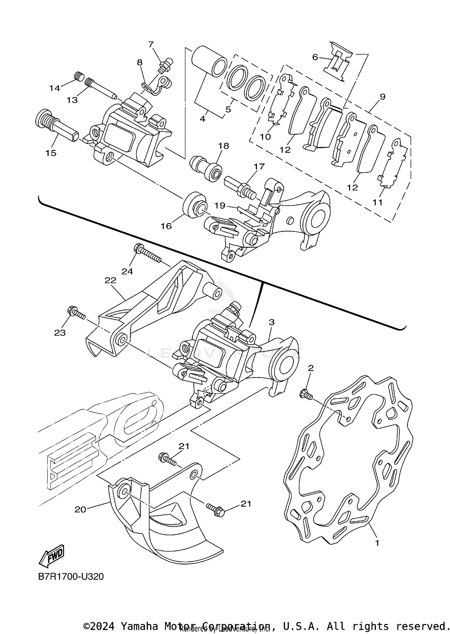 REAR BRAKE CALIPER