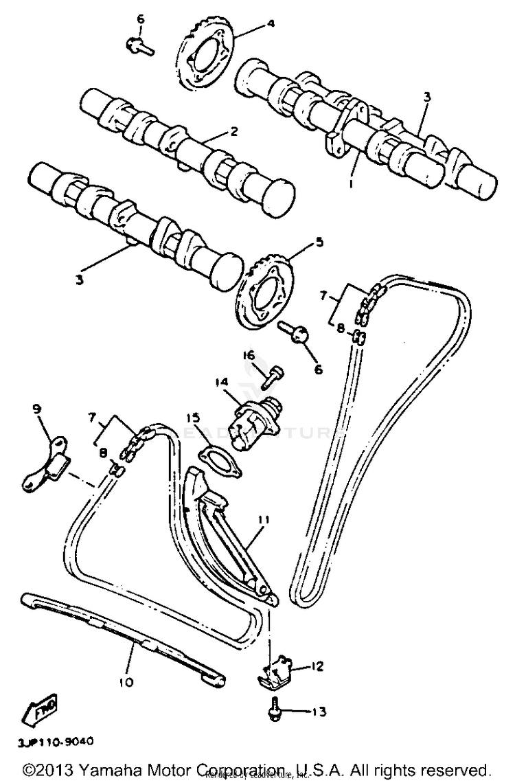 Camshaft Chain Schematic