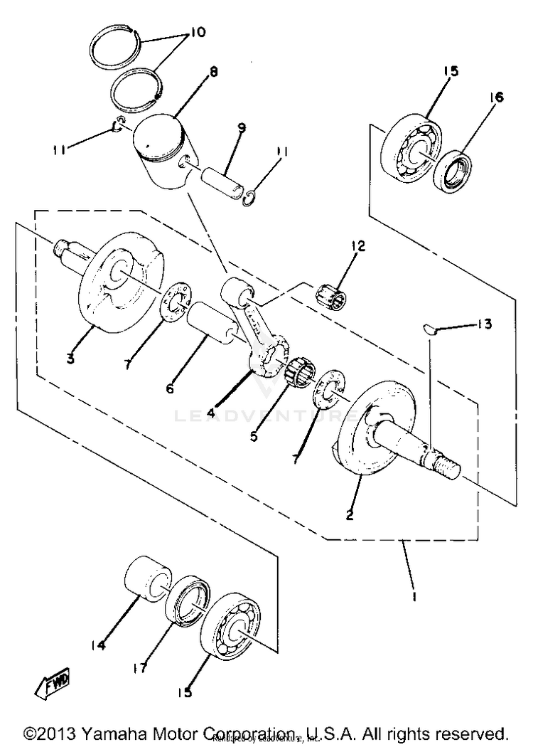 Crankshaft - Piston Schematic