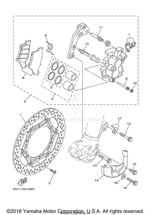 Front Brake Caliper Schematic