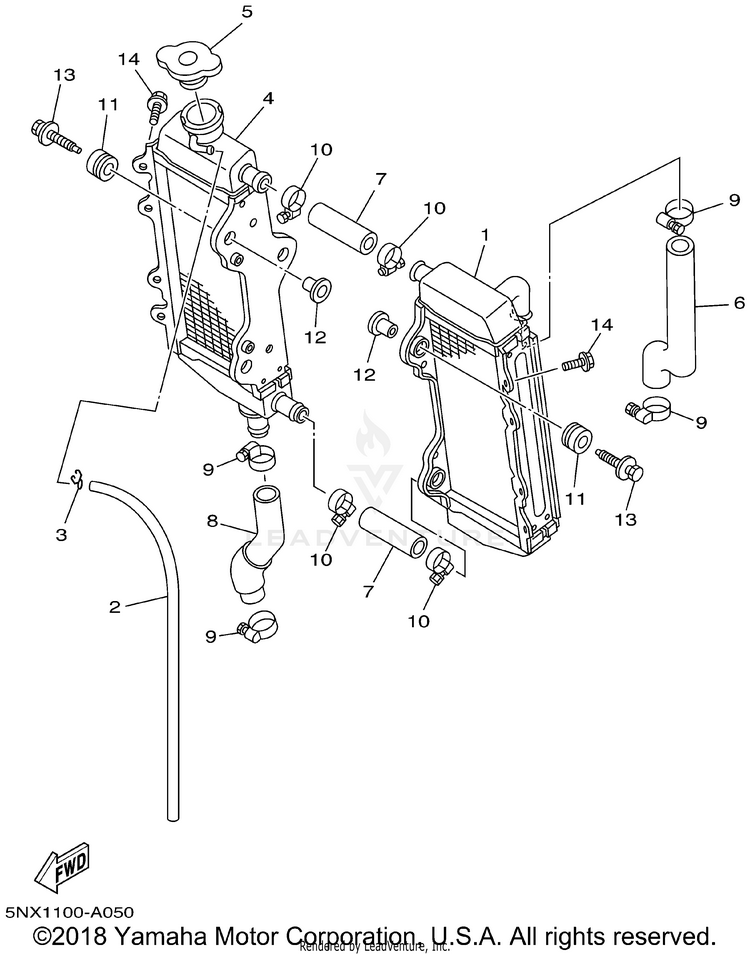 Radiator Hose Schematic