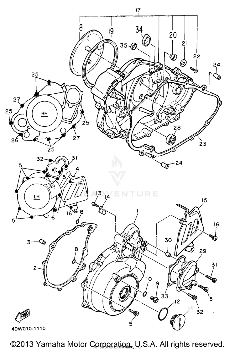 Crankcase Cover 1 Schematic
