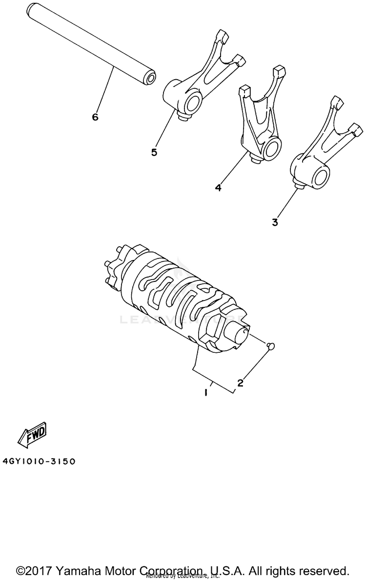 Shift Cam Fork Schematic
