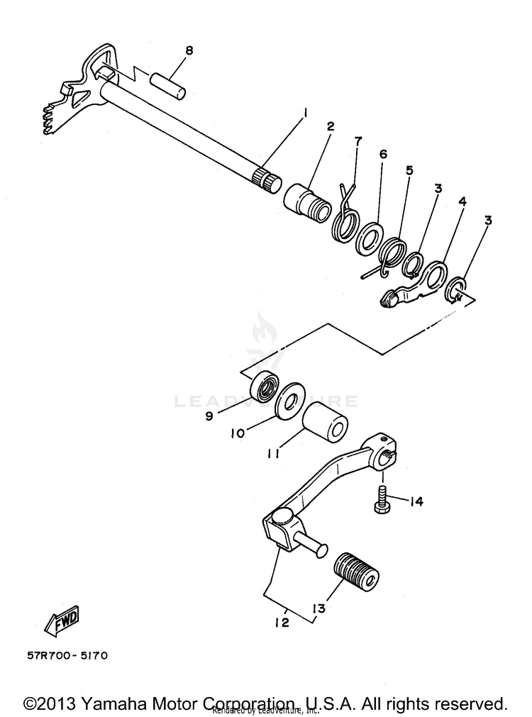 Shift Shaft Schematic