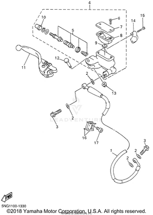 Front Master Cylinder Schematic