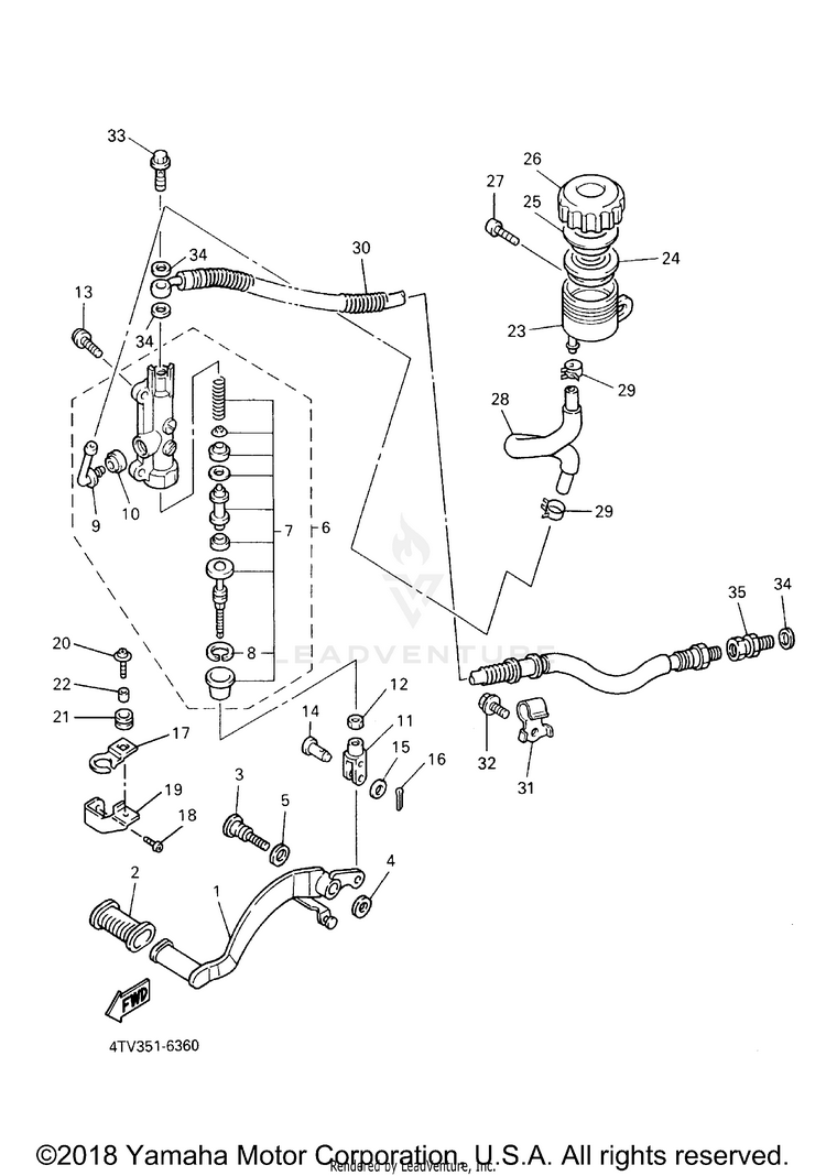 Rear Master Cylinder Schematic