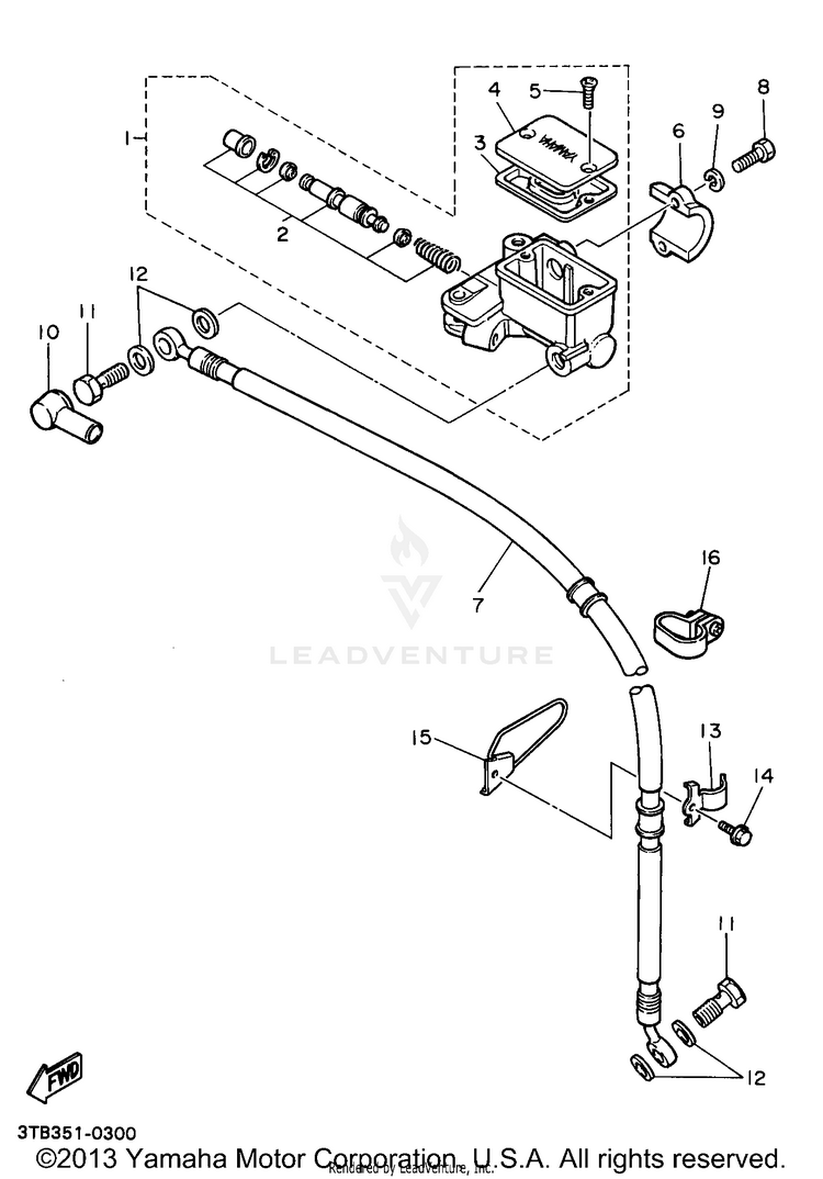 Front Master Cylinder Schematic