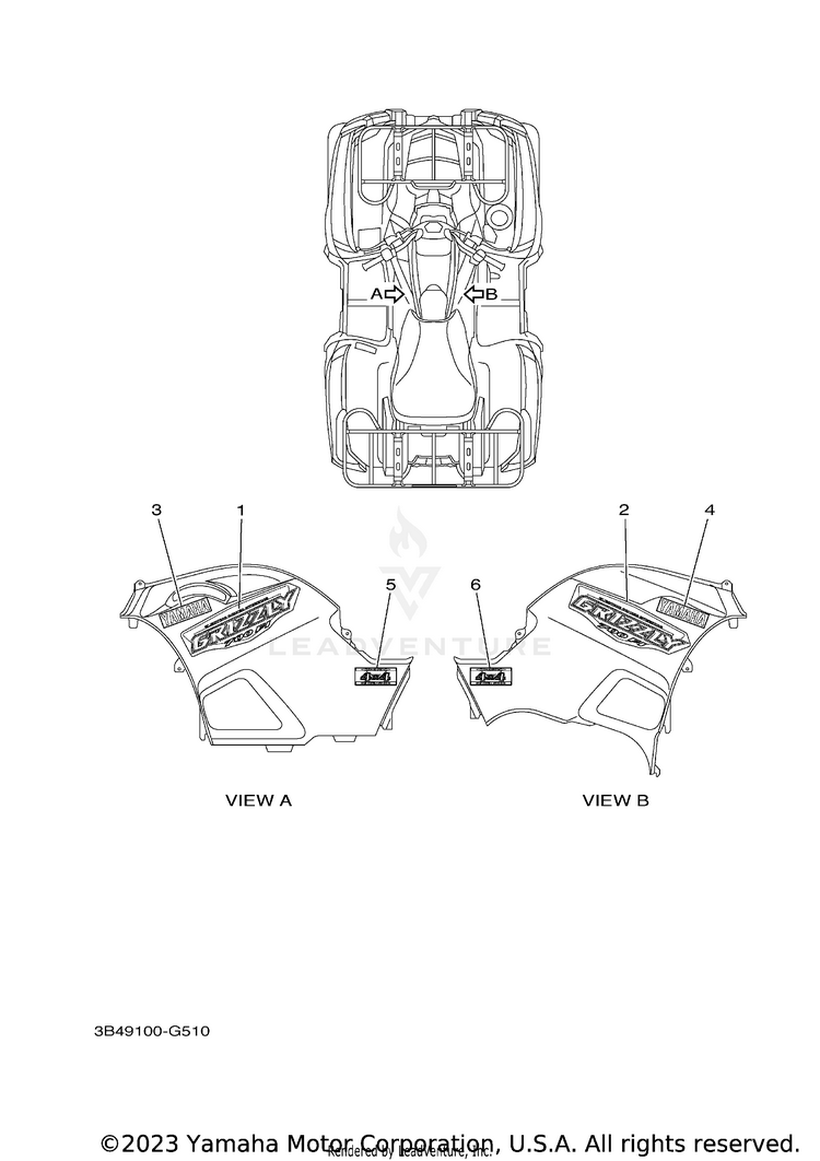 Graphics GRIZZLY 700 EPS HUNTER - YFM7FGPHX - 2008 Schematic