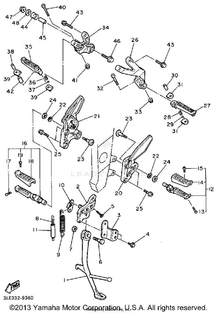 Stand Footrest Schematic