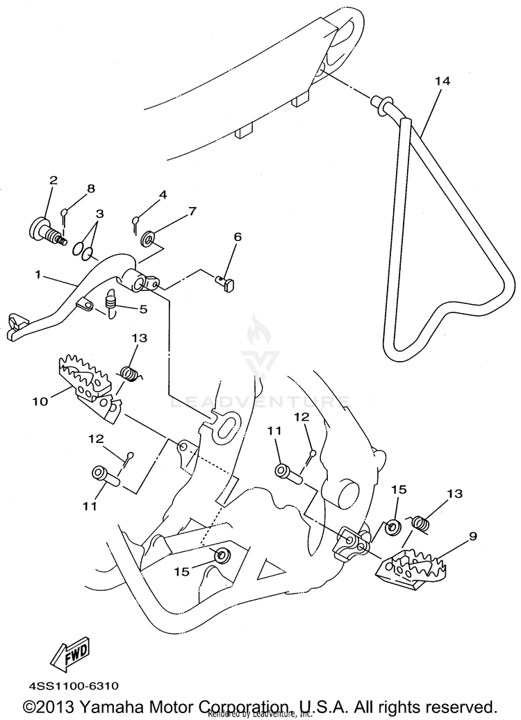 Stand Footrest Schematic