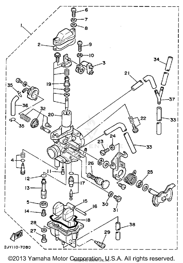 Carburetor Non California Schematic