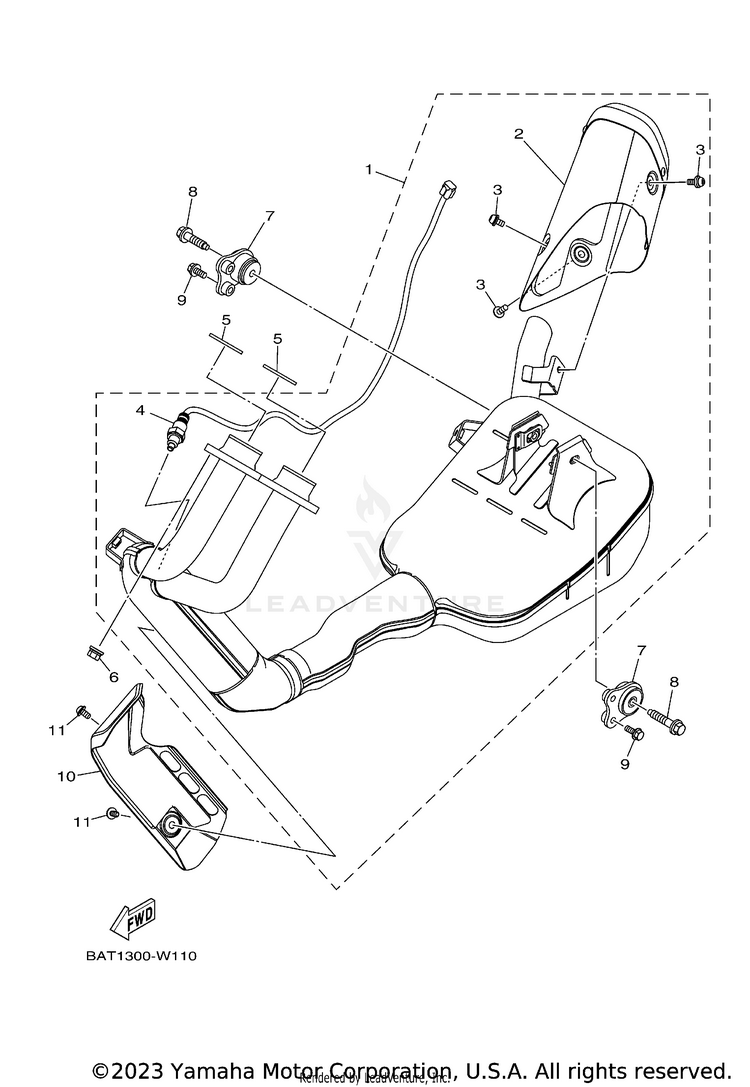 Exhaust MT07 - MT07MCB - 2021 Schematic