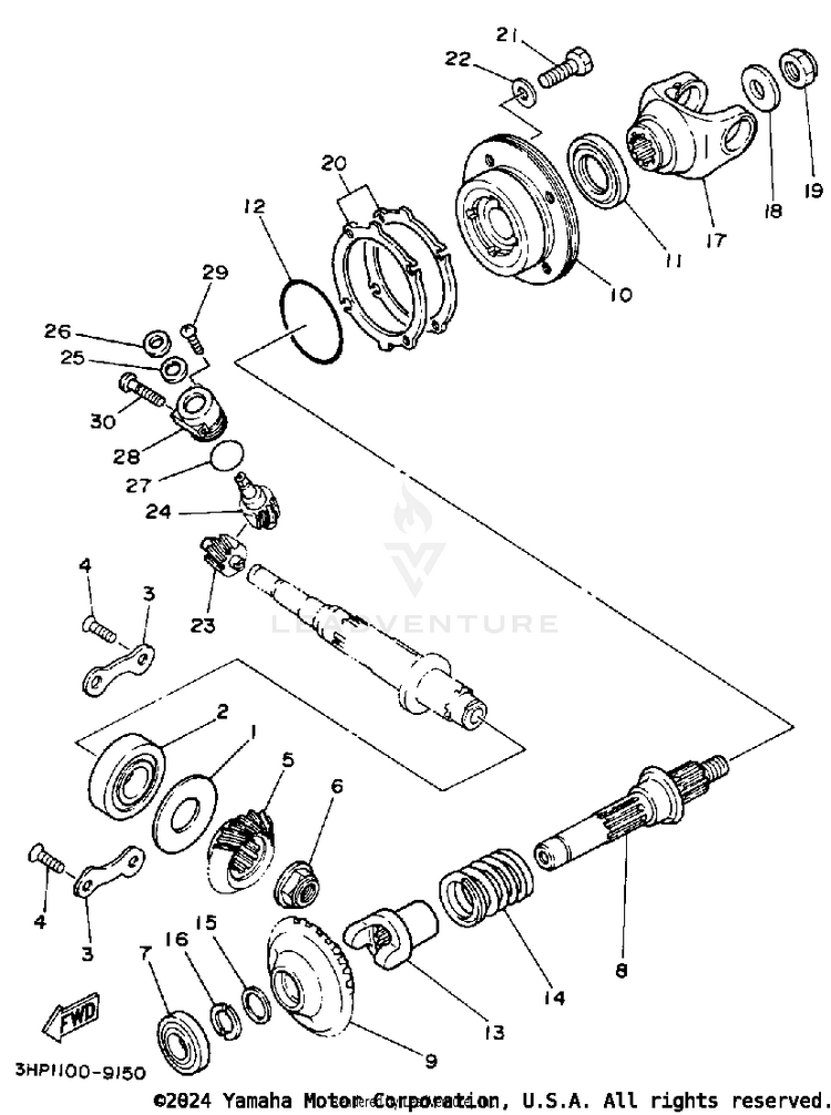 Middle Drive Gear Schematic