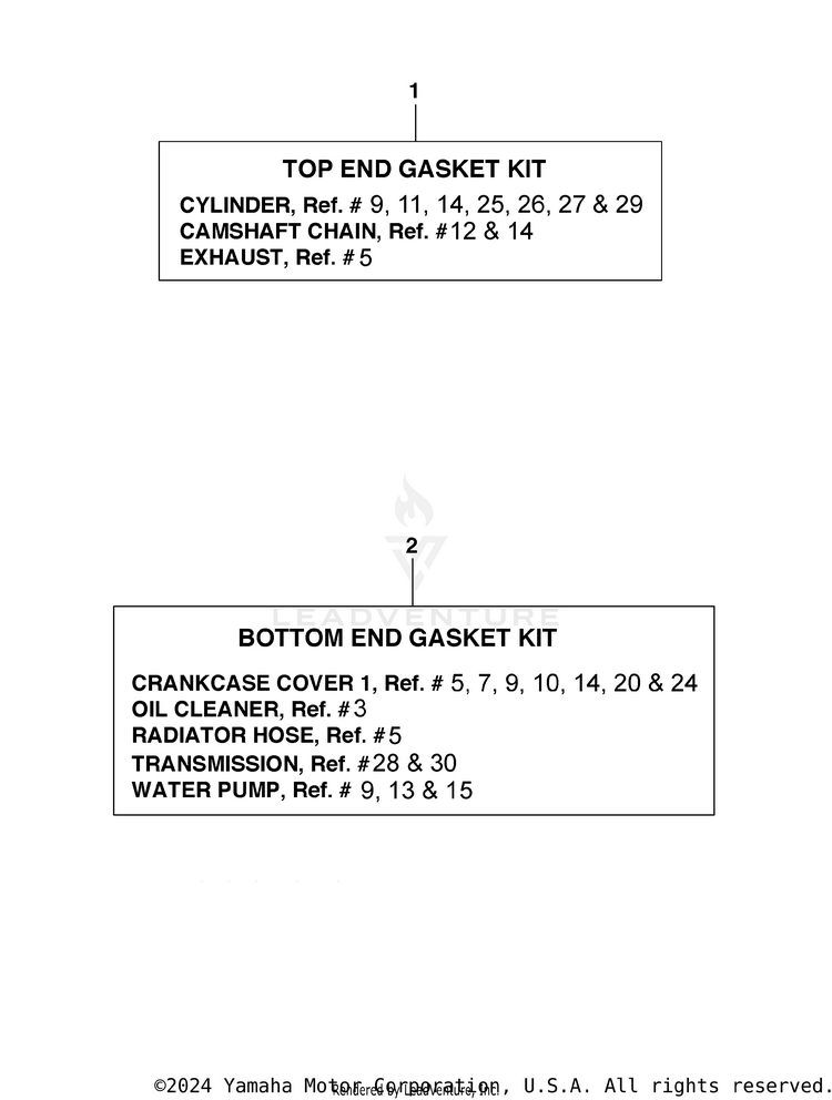 Alternate Parts YZ450F - YZ450FJL - 2018 Schematic