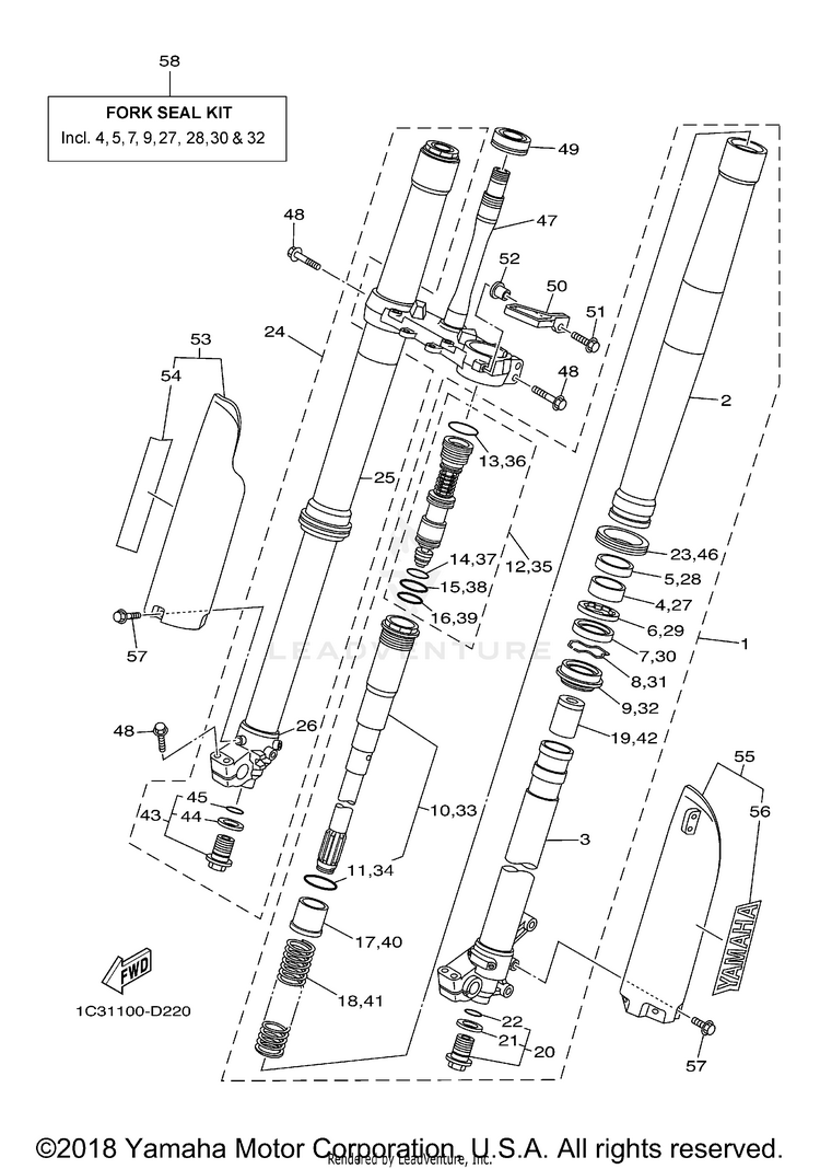 Front Fork Schematic