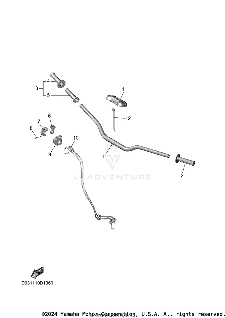 Steering Handle & Cable Schematic