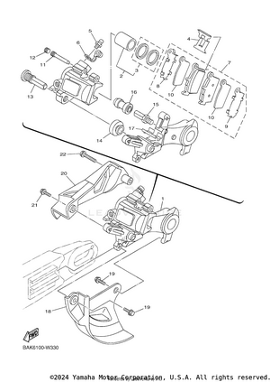 Rear Brake Caliper Schematic
