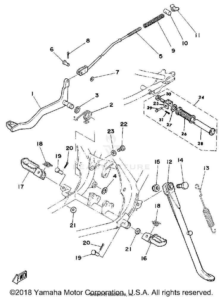 Stand-Footrest Schematic