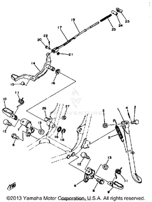 Stand Footrest Brake Pedal Yz400d E Schematic