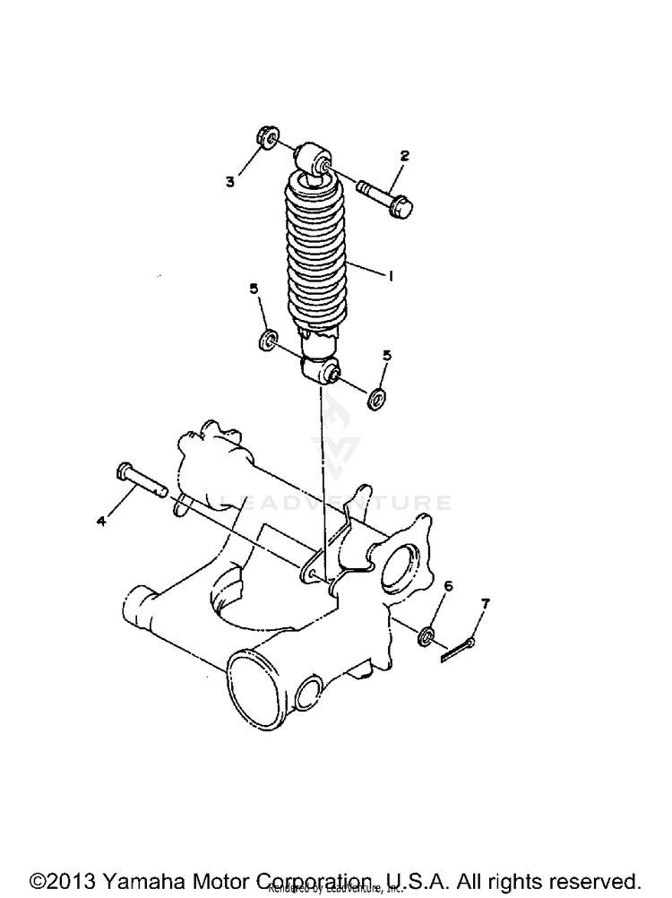 Rear Shocks BIG BEAR - YFM350FWB_MNH - 1991 Schematic