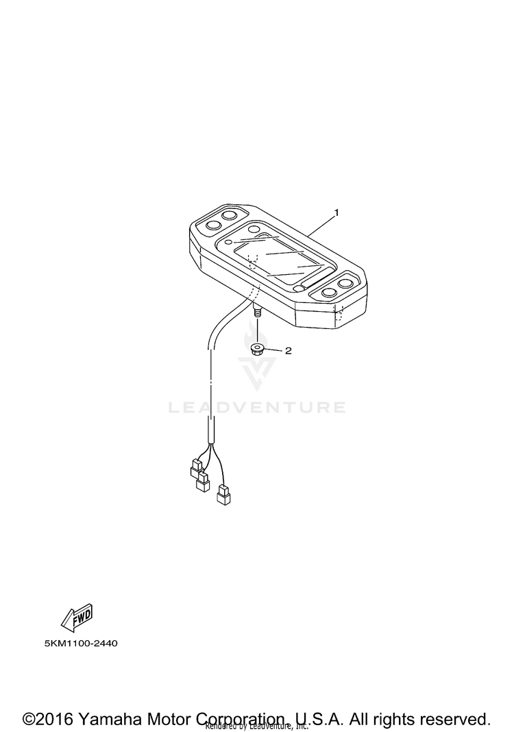 Meter GRIZZLY 600 METALLIC SILVER - YFM660FPS - 2002 Schematic