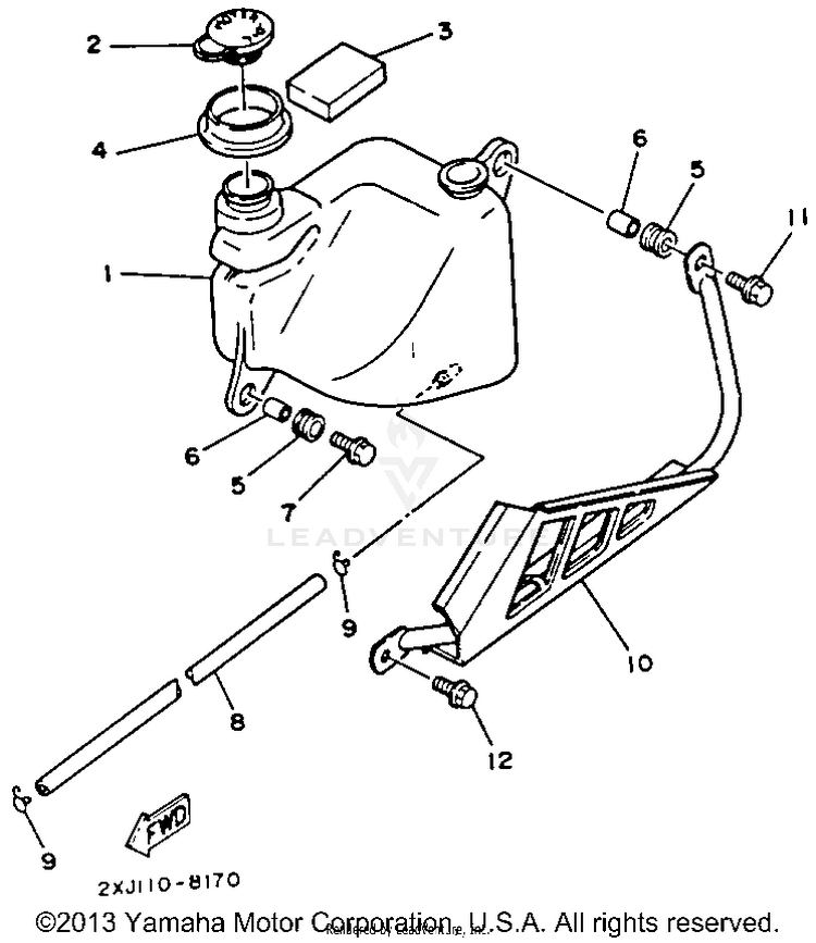 Oil Tank BLASTER - YFS200D_MN - 1992 Schematic