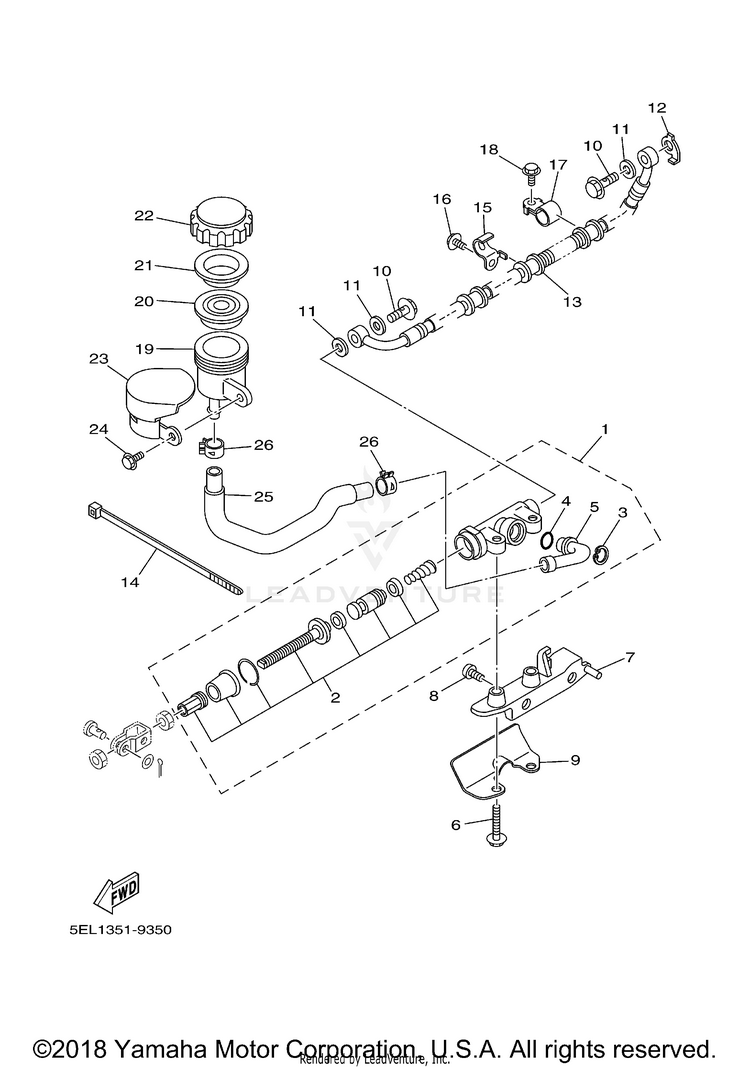 Rear Master Cylinder Schematic