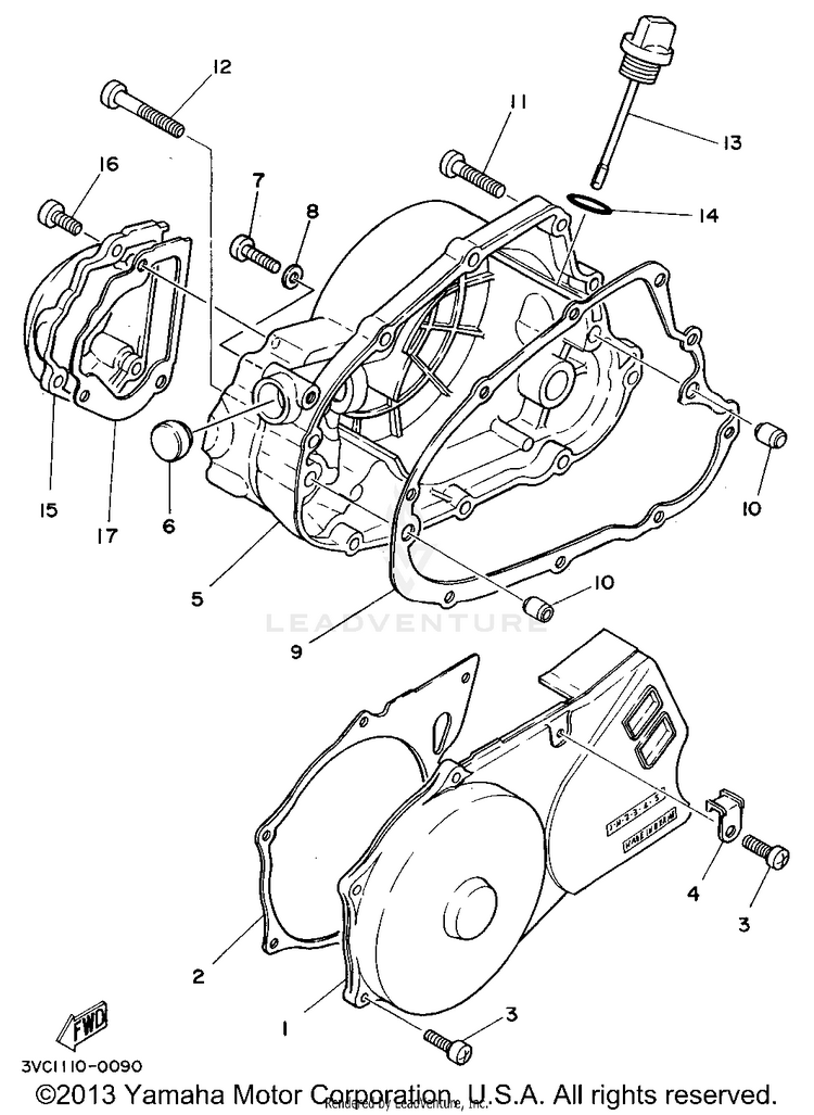 Crankcase Cover 1 Schematic