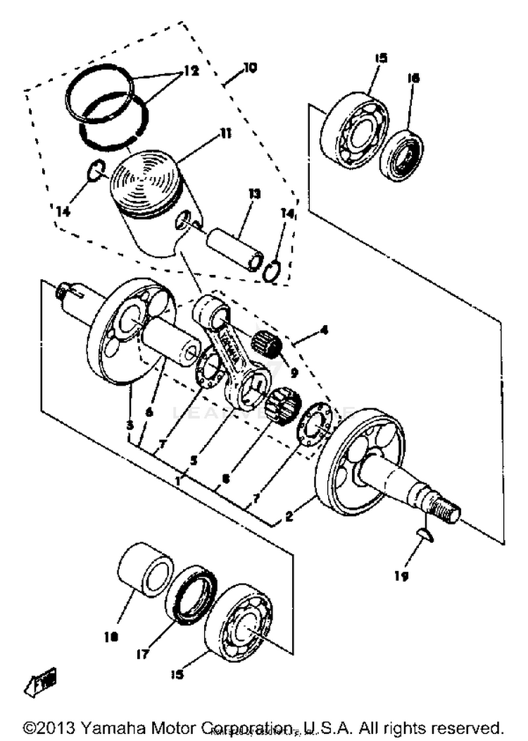 Crankshaft - Piston   Dt80h - J - K Schematic