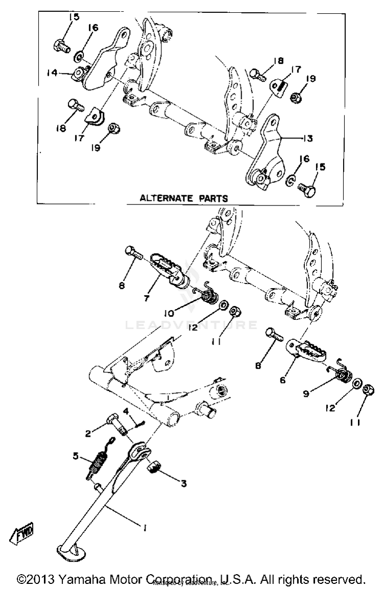 Stand-Footrest Schematic