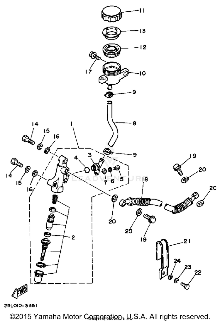 Rear Master Cylinder Schematic