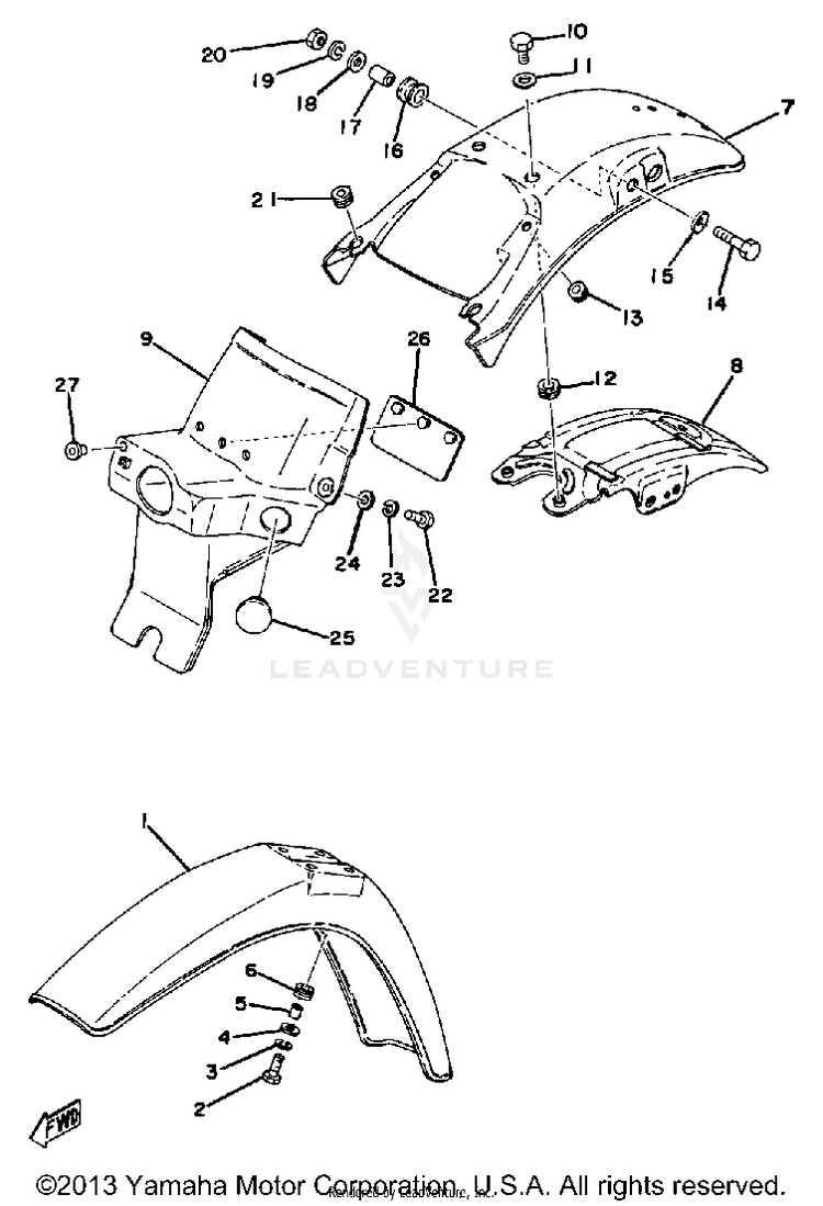 Front Rear Fender Schematic