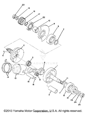 Crank - Piston Schematic