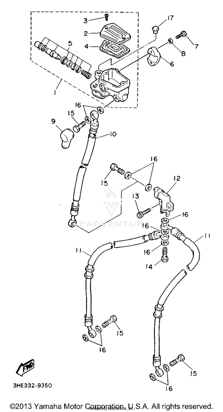 Front Master Cylinder Schematic