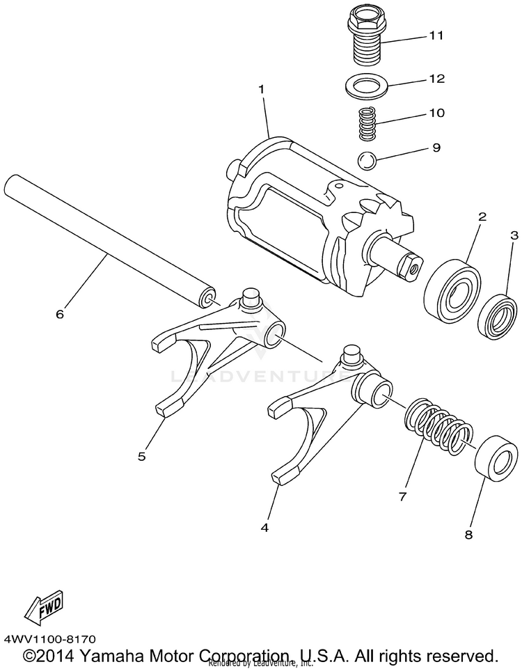 Shift Cam Fork Schematic