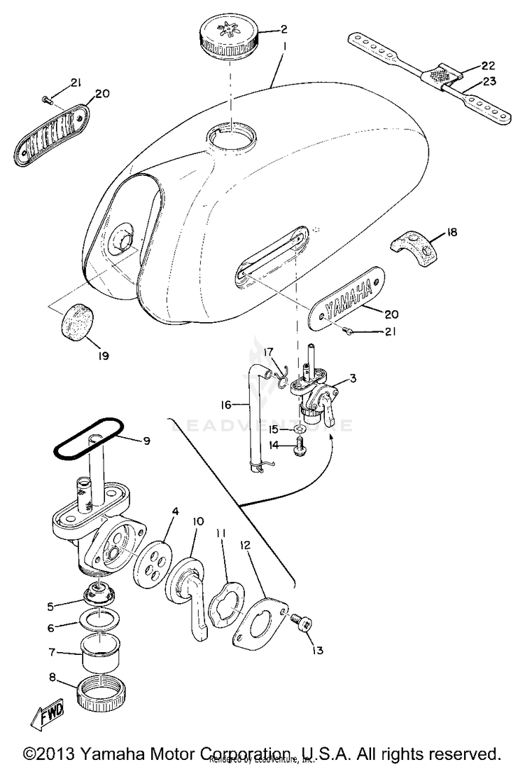 Fuel Tank AT1B - 1970 Schematic