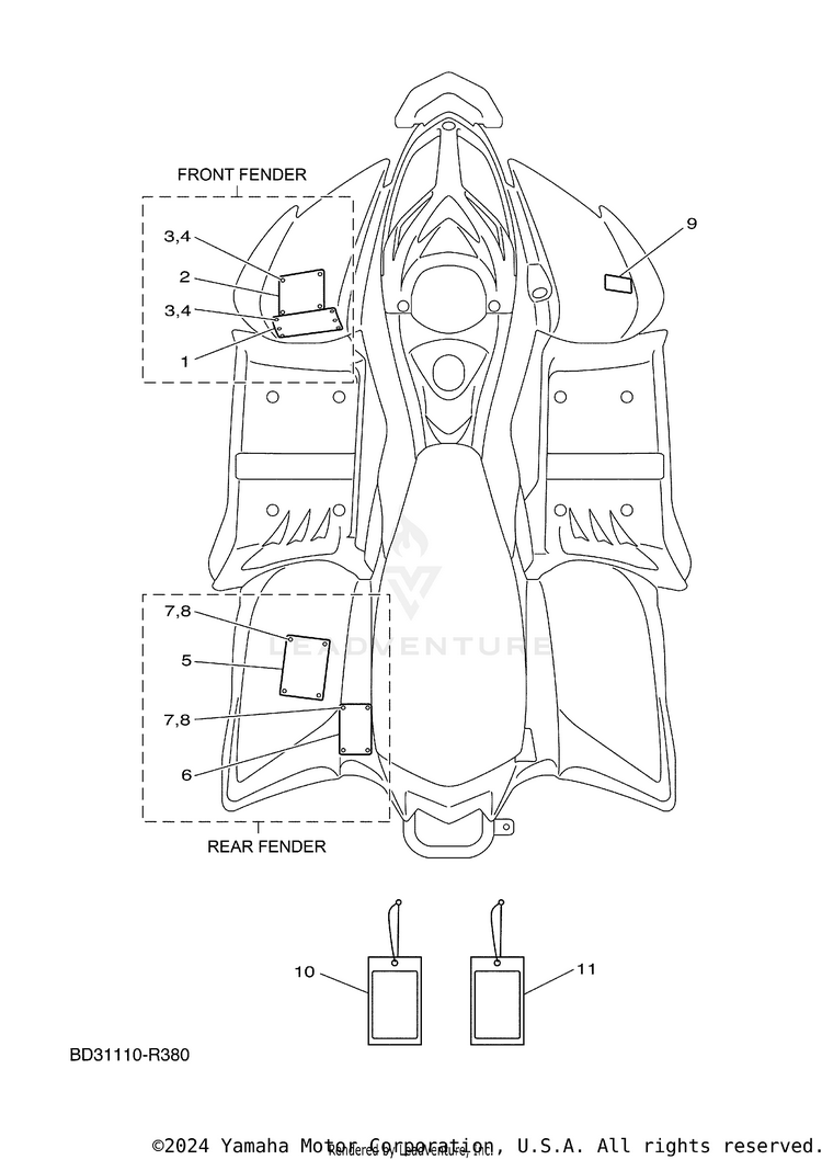 Emblem Label 1 RAPTOR 90 - YFM09RYXKL - 2019 Schematic