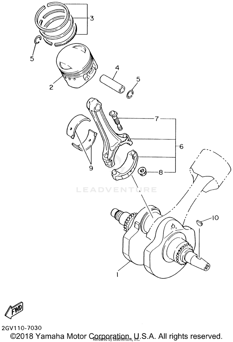 Crankshaft Piston Schematic