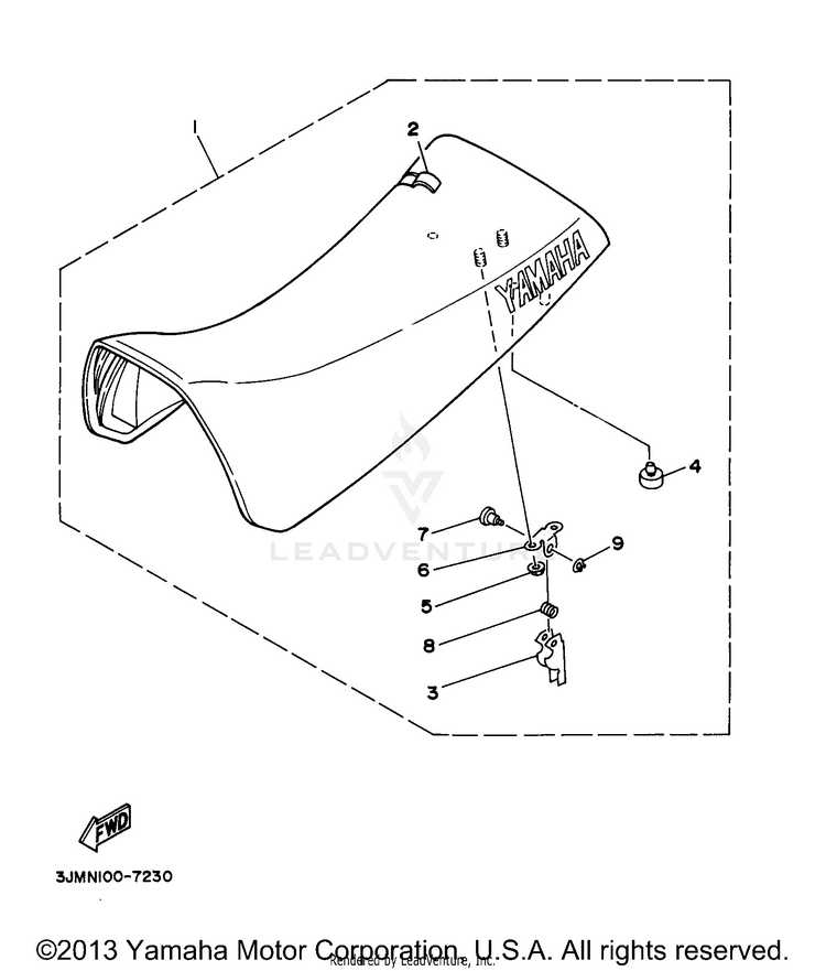 Seat BLASTER - YFS200J - 1997 Schematic